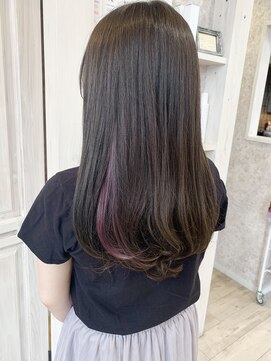 キャアリー(Caary) 福山市美容室Caary ナチュラルインナーパープルピンク☆
