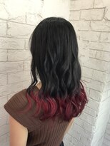 エクラート リラ 立川店(ECLART lilas.) レッドグラデーション【ケアブリーチ/グラデーションカラー】