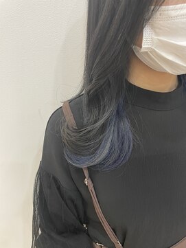 フェクシア ヘアストーリー(FEXIA hair story) 【FEXIA】ブルーインナーカラー×韓国レイヤーカット