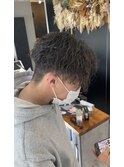 センターパートマッシュツイストスパイラル