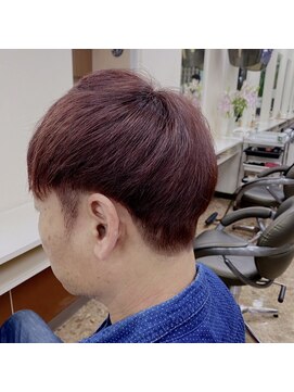 ヘアアートヒサ(HAIR ART hisa) ピンクレッド×マッシュレイヤー