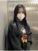 #黒髪#暗髪#ロングヘア#プルシール#エクステ#ダークカラー
