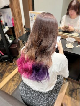 ヘアーデザインガーデニア(hair design Gardenia) ピンク×バイオレット【赤羽 赤羽岩淵 子連れ美容室】