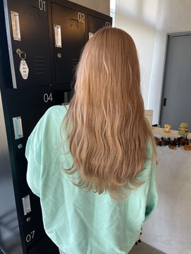 シェル 津山の手店(shel) 20代30代大人可愛いハイトーンミルクティーカラーブリーチ1回