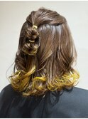 イエローテイルカラー（裾カラー）/推し活ヘアメ