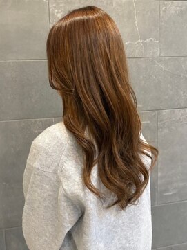 カミソメヤイロドリ(髪染やIRO-D-ORI) くすみベージュカラー ブリーチなし 艶カラー 透明感カラー