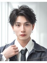 オーシャントーキョー 渋谷神南(OCEAN TOKYO)&nbsp;フェザー黒髪人気ツーブロックセンターパート