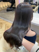 ブリーチなしチェリーブラウン髪質改善縮毛矯正酸性ストレート