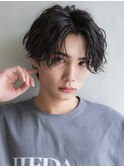 ビジネスモテるマッシュ波巻きパーマ波巻きスパイラル