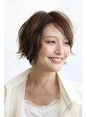 ミディアムボブくびレイヤー似合わせカット