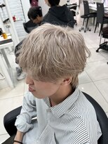 テクト バイアッシュ 吉祥寺店(Tect by Ash)&nbsp;ラウンドマッシュショートホワイトブリーチミルクティーベージュ