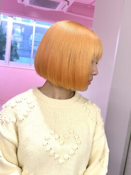 ダズリングディア(Dazzling Deer) オレンジ/ボブ/ショート/ペールオレンジ/ハイトーン/大人ボブ