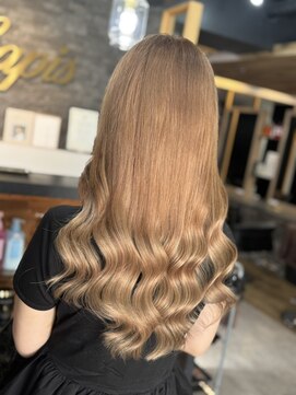 ラピス 横浜(Lapis) ブラウンベージュミルクティーブリーチカラーシールエクステ