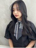 透明感カラーで重すぎないバランスロング