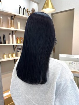 ポジ(poji) 切りっぱなしボブ 質感ストレート カット 顔まわり 艶髪