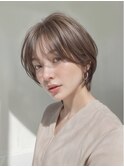 大人ショート 白髪ぼかし 脱白髪染め ハイライト30代40代50代
