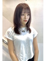 アナ ラーナ(Anna Lanna)&nbsp;カシスブラウン　ハッシュカット　ハイレイヤー　ミディアムヘア