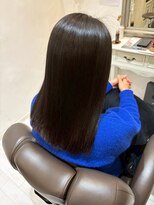 コルテ 倉敷西阿知店(CoRte.)&nbsp;切りっぱなし/アッシュブラウン/暗めストレートロング/髪質改善