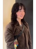 ＜ゲスト＞顔まわりレイヤー×くせ毛っぽいラフパーマ