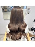 大人ガーリーダークアッシュ似合わせカットミディアムレイヤー