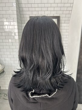 レガーレ(Legare) 【広島韓国ヘア】韓国ミディアムレイヤー×透けるブラックカラー