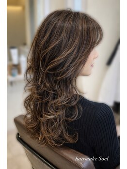 ヘアメイクソエル(hair make Soel)の写真/【初芝】気になり始めの白髪もしっかりカバー◎頭皮と髪に優しいカラー材でダメージレスに仕上げます。