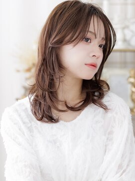 カバーヘア ブリス 戸田公園西口店(COVER HAIR bliss) シースルーバングミディアムハッシュカットa戸田公園20代30代