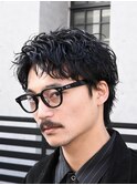 渋谷メンズパーマルーズショートアクティブショートツイスパ緩め
