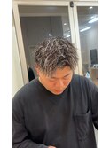 メンズカット×ツイストスパイラル×ホワイトメッシュ