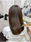 ブラウンベージュ/ダブルカラー/髪質改善/ケアブリーチ長野駅前