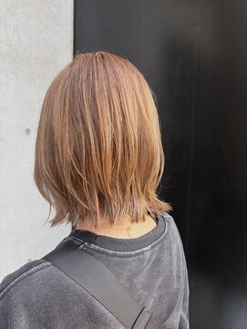 スーリール 室見店(Sourire) 早良区室見美容室　くびれボブ　ベージュカラー　ブラウンカラー