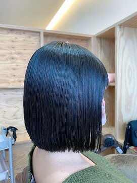 アドラーブル けやき通り店(adorable) 20代30代暗髪×大人かわいい前下がりストレートボブ