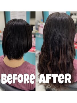 サファイア(SAPPHIRE) ＃暗髪＃グラデーション＃インナーカラー＃プルエクステ＃浜松