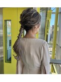 ヘアアレンジ　ヘアセット　ロング　バレイヤージュ　にしむら