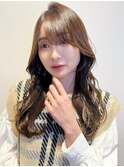 韓国前髪顔周りロング×デザインカラー[心斎橋/髪質改善]