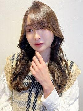 ロンド ストラーダ 心斎橋(Lond strada) 韓国前髪顔周りロング×デザインカラー[心斎橋/髪質改善]