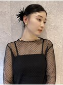 三軒茶屋_レディース_セミロング_ヘアアレンジ_ヘアセット_小顔