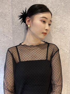 アース 三軒茶屋店(HAIR&MAKE EARTH) 三軒茶屋_レディース_セミロング_ヘアアレンジ_ヘアセット_小顔
