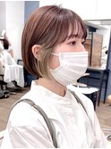 インナーカラー ショートボブ ミニボブ 博多ショート 福岡美容室