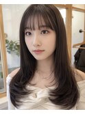 おろし前髪のワンカールレイヤー