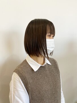 ナオシ 田原台店(nao c) 髪質改善ストレート 風になびく、さらツヤ ボブヘアー 生駒/奈良