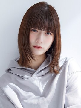 ラフィス ヘアー フォンテ 松山銀天街店(La fith hair fonte) 【La fith】マロンブラウン×ミディアムストレート