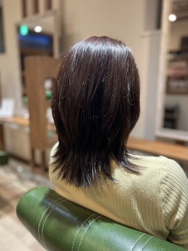 トリコ プラス 本八幡店(TORICO plus) 外ハネミディアム × ピンクブラウンカラー