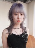 ウルフレイヤー顔周りレイヤー韓国ヘアウルフカット_ba534783