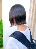 Say.ショートボブブルーカラーホワイトグレージュデジタルパーマ
