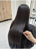 赤み消し透明感 暗髪グレージュ×ナチュラル美髪矯正!