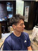 メンズ刈り上げショート アップバング 