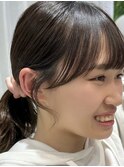 ◎小顔前髪顔まわりおくれ毛シースルーロングミディアム