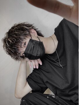 ゴールド 大阪 梅田店(GOALD) ハイライト金メッシュツイストスパイラルツーブロックマッシュ