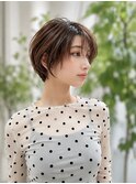 【藤岡】小顔　見せ大人ショートボブ